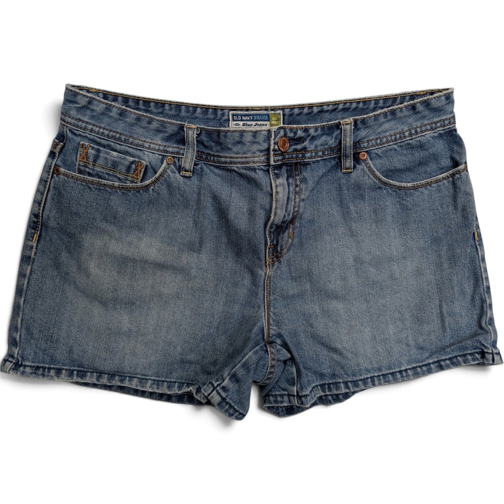 Old Navy Womens Jean Shorts Size 14 Low Waist Denim Blue